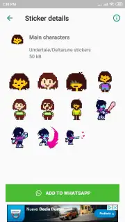 Undertale & Deltarune Stickers for WhatsApp скриншот 2