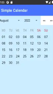 Simple Calendar скриншот 3