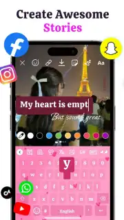 Keyboard for WhatsApp : Stylish Fonts Keyboard скриншот 2