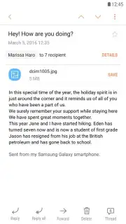 Samsung Email скриншот 3