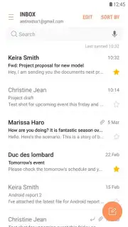 Samsung Email скриншот 2
